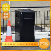 INPHIC-【訂製款】不鏽鋼帶菸灰缸垃圾桶 煙灰缸 烤漆全黑四開口 公共垃圾桶 戶外垃圾桶 大廳垃圾桶 分類垃圾桶 環保垃圾桶 質感垃圾桶 台灣廠商-IMEU004705A